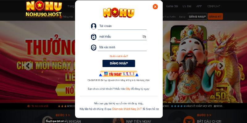 Đăng nhập tài khoản Nohu90 để tham gia Casino 